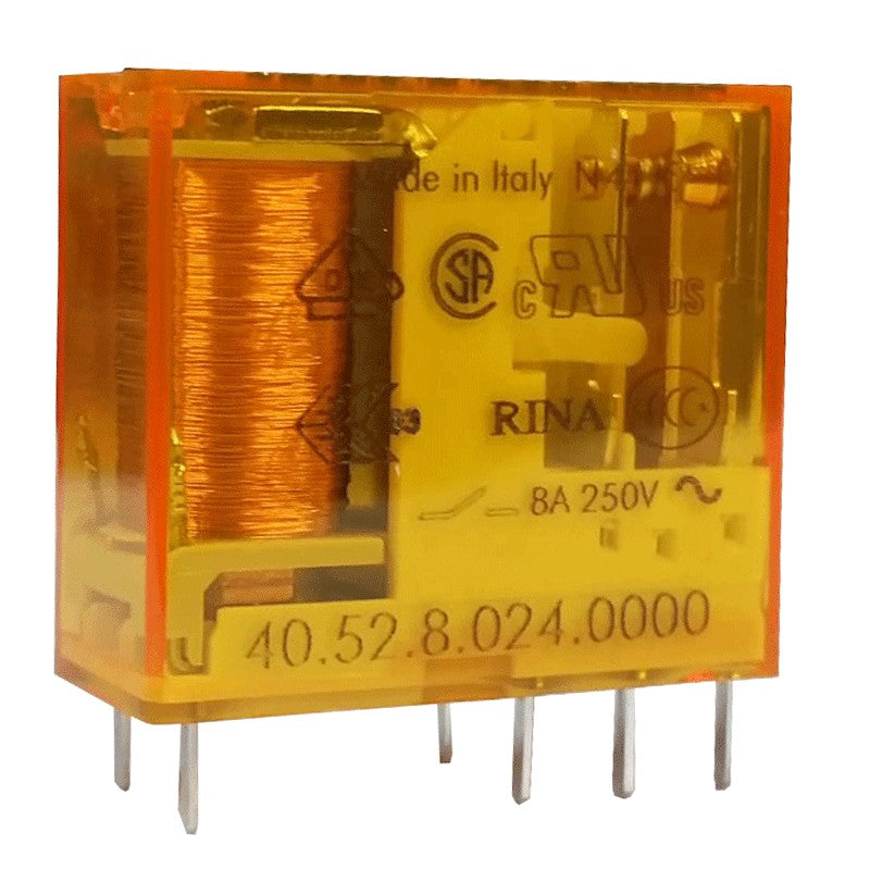 Mini Relè Finder 2 scambi 8A bobina 24VAC alternata 405280240000 Mini Relè Finder 2 scambi 8A bobina 24VAC alternata 405280240000
